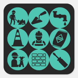 Adesivo Quadrado Autocolante de engenharia civil