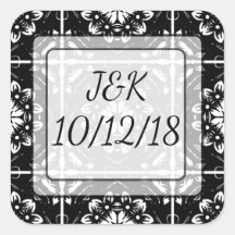 Autocolante de Mandala Preto e Branco Personalizad