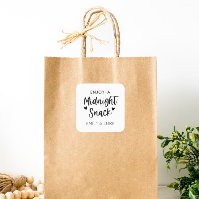 Adesivo Quadrado Autocolante de meia-noite de casamento (Criador carregado)