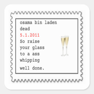 Adesivo Quadrado autocolante de morto com carga de caixa osama