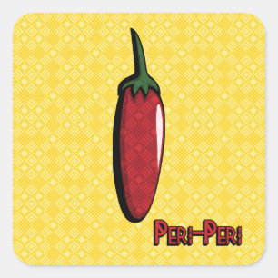 Adesivo Quadrado Autocolante de pimenta Peri-Peri