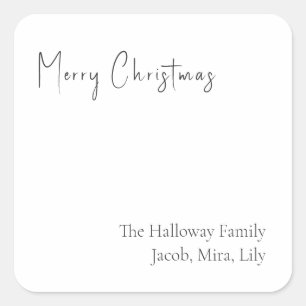 Adesivo Quadrado Autocolante de Presente da Família Quadrada de Scr