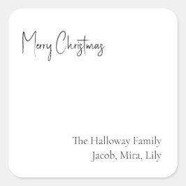 Adesivo Quadrado Autocolante de Presente da Família Quadrada de Scr