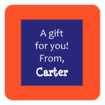 Autocolante De Presente Vermelho E Marinho