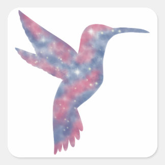 Adesivo Quadrado Autocolante de Starscape Light Hummingbird