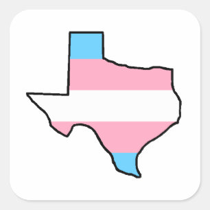 Adesivo Quadrado Autocolante do Texas Transgender Pride