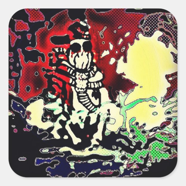 Adesivo Quadrado Autocolante e autocolante (Frente)