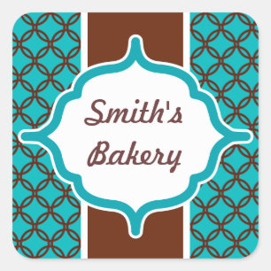 Adesivo Quadrado Autocolante Elegante Personalizado