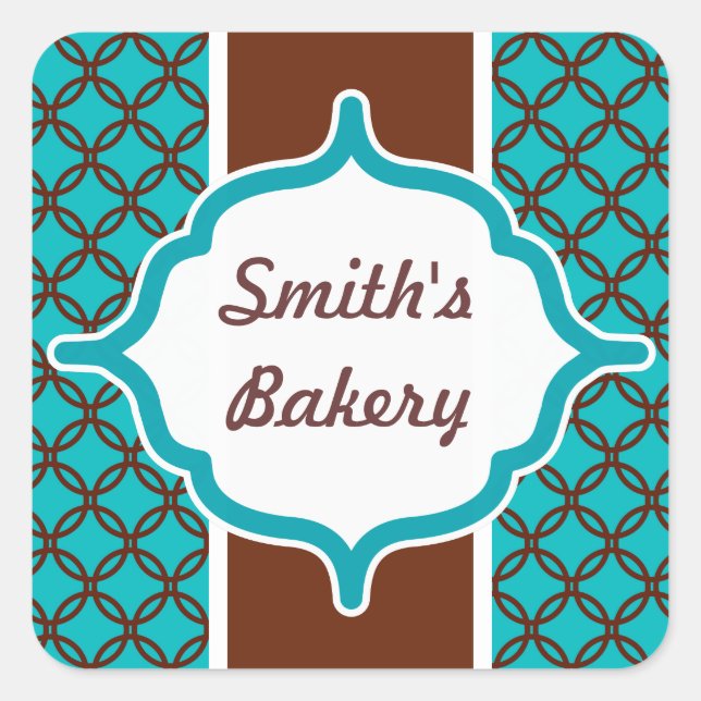 Adesivo Quadrado Autocolante Elegante Personalizado (Frente)