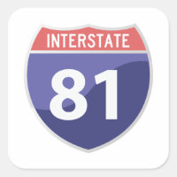 Autocolante Interstate 81 (I-81) Road Trip Viagem