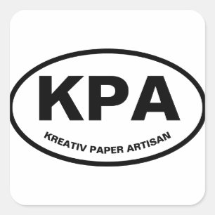 Adesivo Quadrado Autocolante KPA Oval