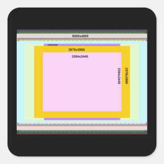 Adesivo Quadrado Autocolante L Quadrado de Foto