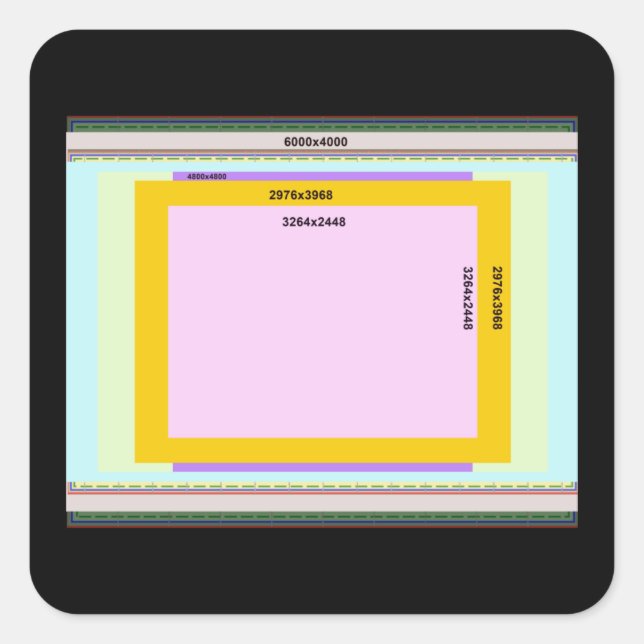 Adesivo Quadrado Autocolante L Quadrado de Foto (Frente)