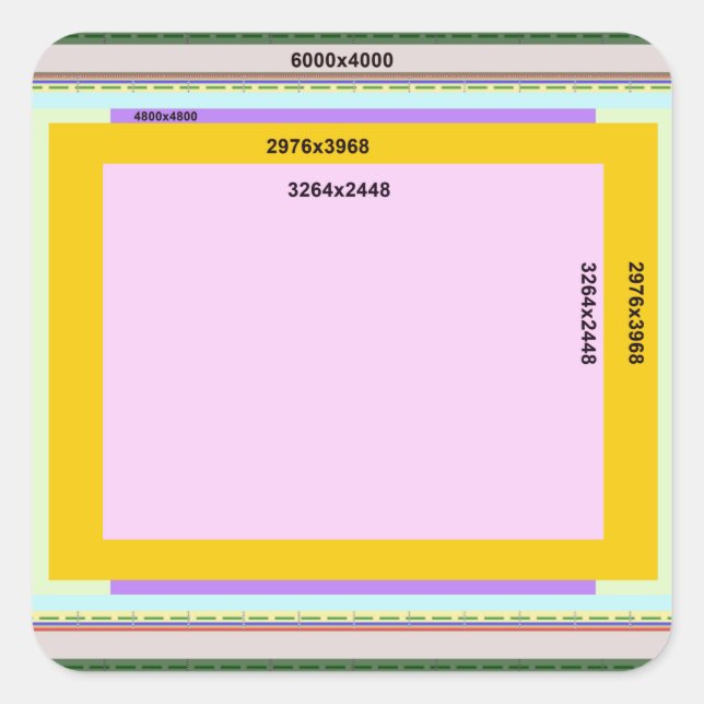 Adesivo Quadrado Autocolante L Quadrado de Foto (Frente)