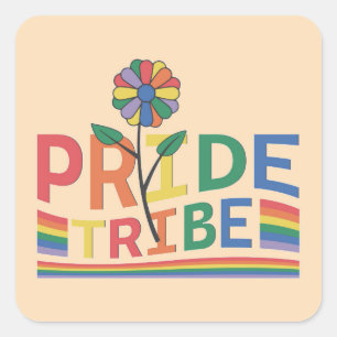 Adesivo Quadrado Autocolante LGBT de Tribo Prioritária