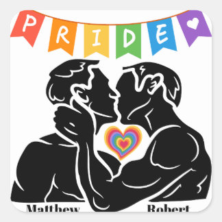 Adesivo Quadrado Autocolante LGBTQ+ Personalizado, Autocolante