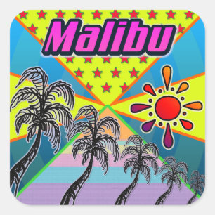 Adesivo Quadrado Autocolante Malibu