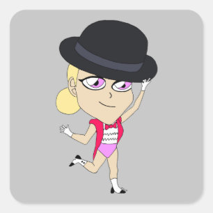 Adesivo Quadrado autocolante quadrado chibi