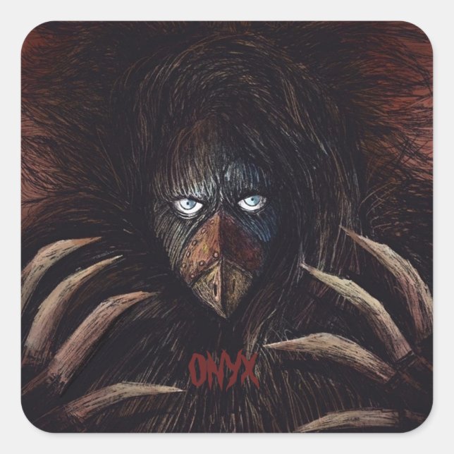 Adesivo Quadrado Autocolante quadrado clássico Onyx (Frente)