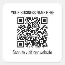 Adesivo Quadrado Autocolante quadrado de código QR moderno