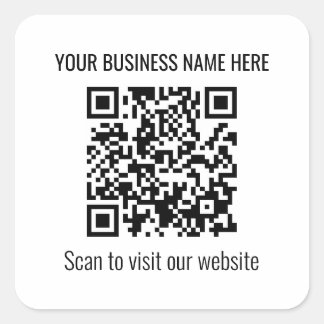 Adesivo Quadrado Autocolante quadrado de código QR moderno