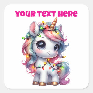 Adesivo Quadrado Autocolante quadrado de Natal Personalizado