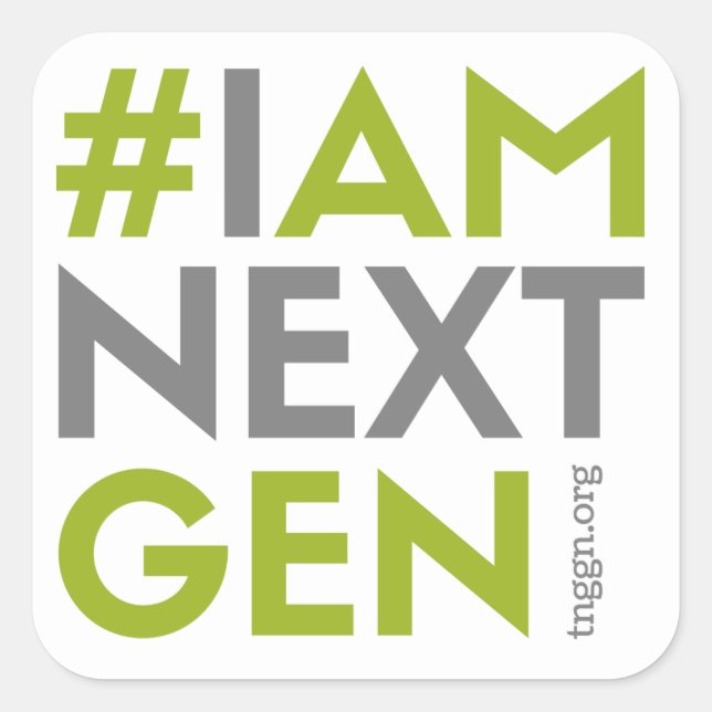 Adesivo Quadrado Autocolante quadrado #IAMNEXTGEN 3"x3" (Frente)
