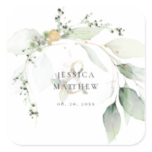 Autocolante verde e Dourado do Eucalyptus