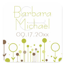 Autocolante Verde Simples Dot Moderno