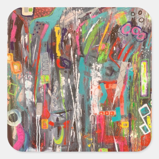 Adesivo Quadrado Autocolantes (Frente)