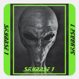 Adesivo Quadrado Autocolantes Alein do SkyBase1 Personalizados