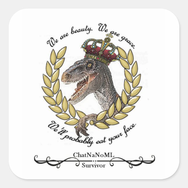 Adesivo Quadrado Autocolantes ChatNaNoML (Frente)