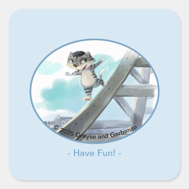 Adesivo Quadrado Autocolantes clássicos em torre Eiffel - Sonhos (Frente)