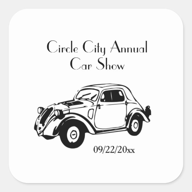 Adesivo Quadrado Autocolantes clássicos personalizados (Frente)