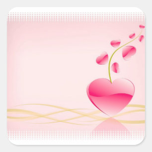 Adesivo Quadrado Autocolantes com vida cardíaca