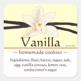 Adesivo Quadrado Autocolantes de baunilha quadrados personalizáveis