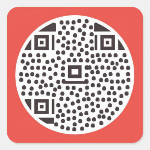 Adesivo Quadrado "Autocolantes de código QR para Comerciantes: Cone