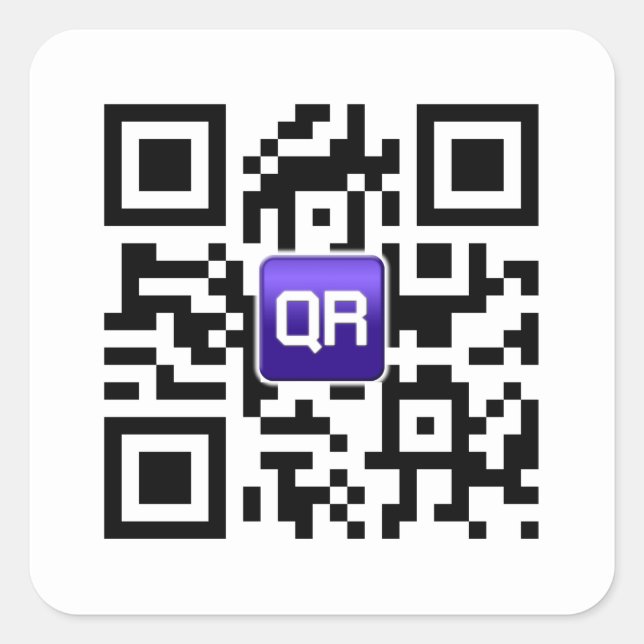 Adesivo Quadrado Autocolantes de código QR personalizados (Frente)
