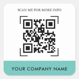 Adesivo Quadrado Autocolantes de código QR personalizados