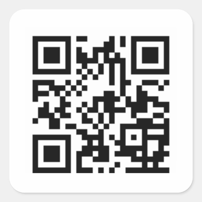 Adesivo Quadrado Autocolantes de código QR personalizados (Frente)