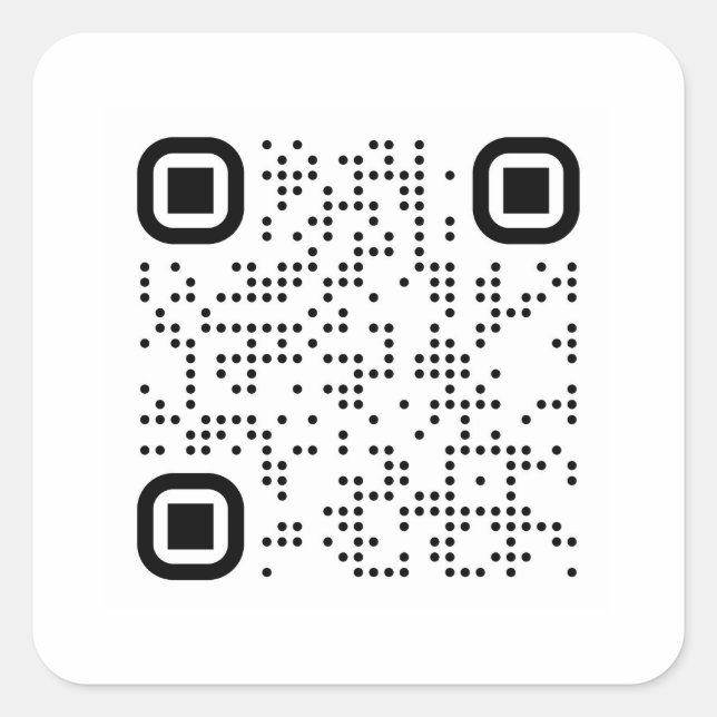 Adesivo Quadrado Autocolantes de código QR personalizados (Frente)