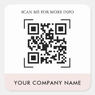 Adesivo Quadrado Autocolantes de código QR personalizados
