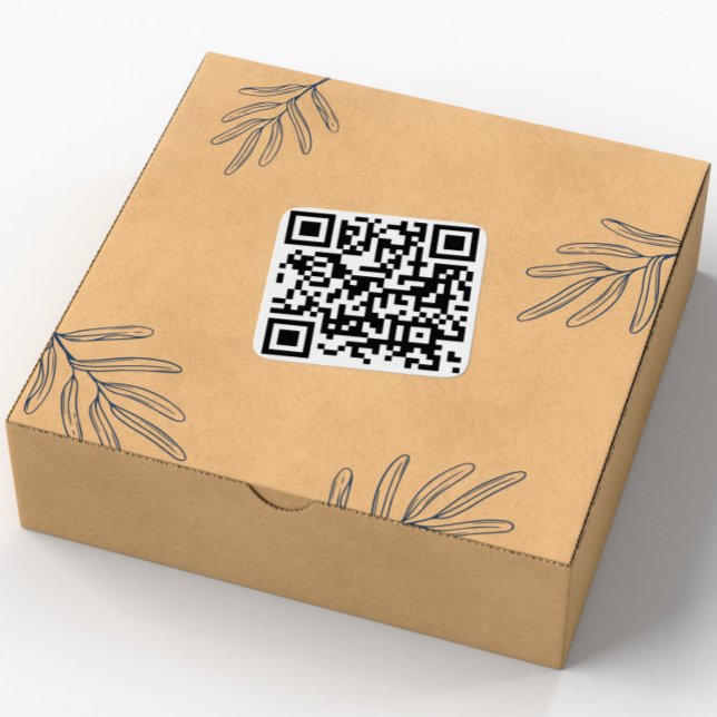 Adesivo Quadrado Autocolantes de código QR personalizados (Criador carregado)