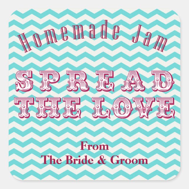 Adesivo Quadrado Autocolantes de conserva em conserva caseiro Chevr (Frente)