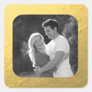 Adesivo Quadrado Autocolantes de fotos Douradas, retrorreflectores,