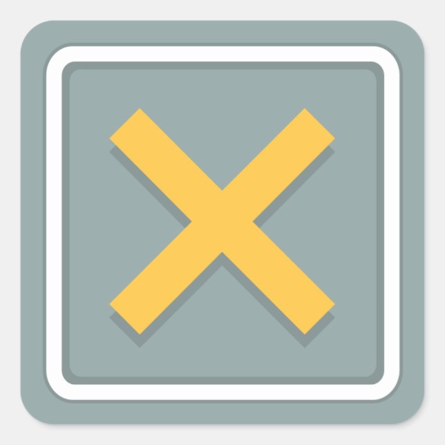 Adesivo Quadrado Autocolantes de ícones XtraMath (Frente)