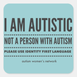 Adesivo Quadrado Autocolantes de Idioma de Identidade