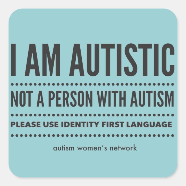 Adesivo Quadrado Autocolantes de Idioma de Identidade (Frente)