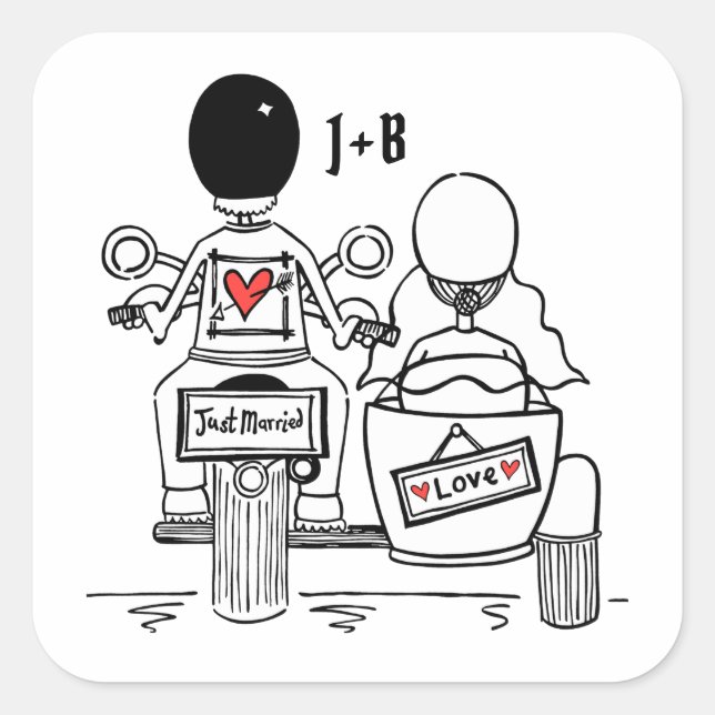 Adesivo Quadrado Autocolantes de motocicleta personalizados (Frente)