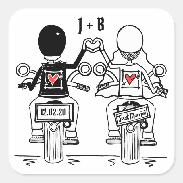 Adesivo Quadrado Autocolantes de motocicleta personalizados (Frente)